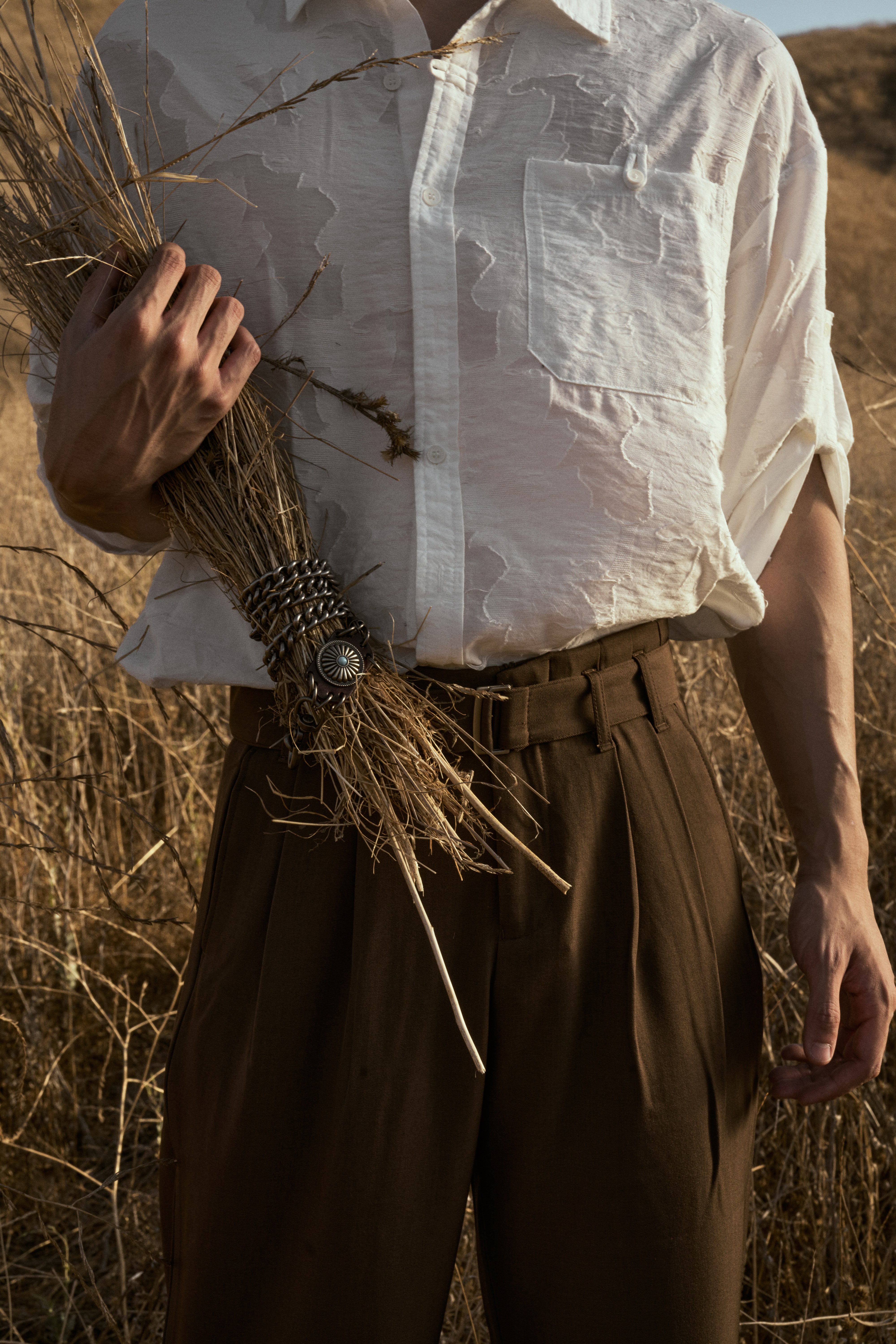 Mocha Belted Trouser